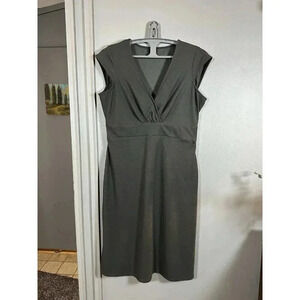 REI Dress‎ Womens Large L Black Sleeveless V Neck Zip Pocket Stretch Casual